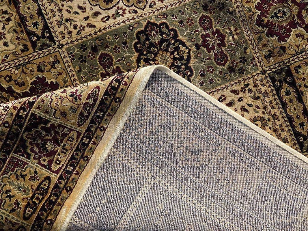 Kashmiri Silk Carpet Persian Design - front_view