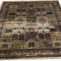 Kashmiri Silk Carpet Persian Design - rear_view