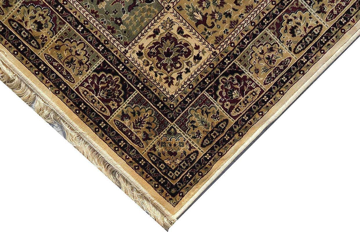 Kashmiri Silk Carpet Persian Design - left_view