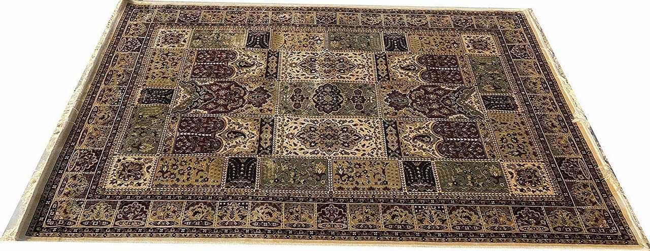 Kashmiri Silk Carpet Persian Design - photo