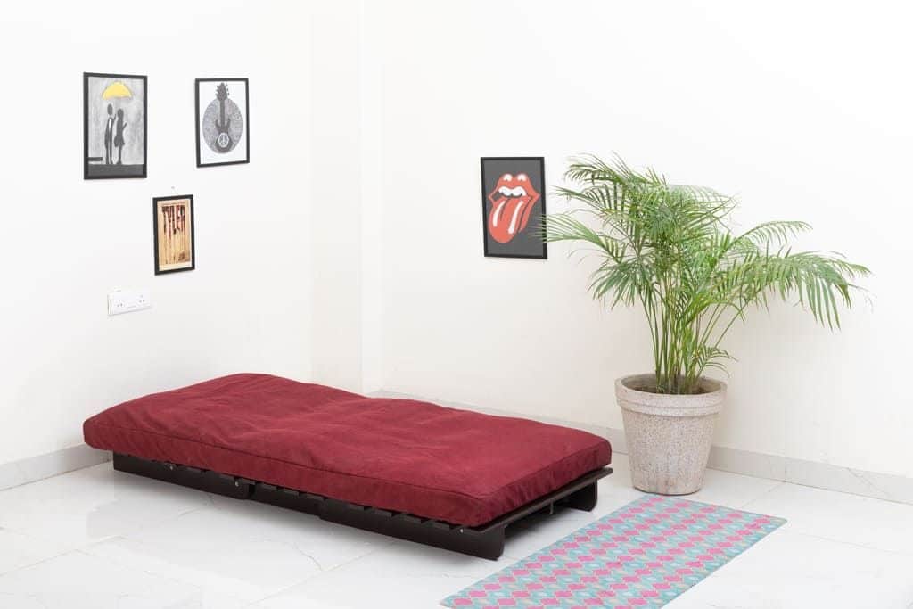Single Futon Sofa Cum Bed - front_view