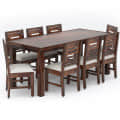 Premium Sheesham Wood Solid Wood 8 Seater Dining Set - front_view