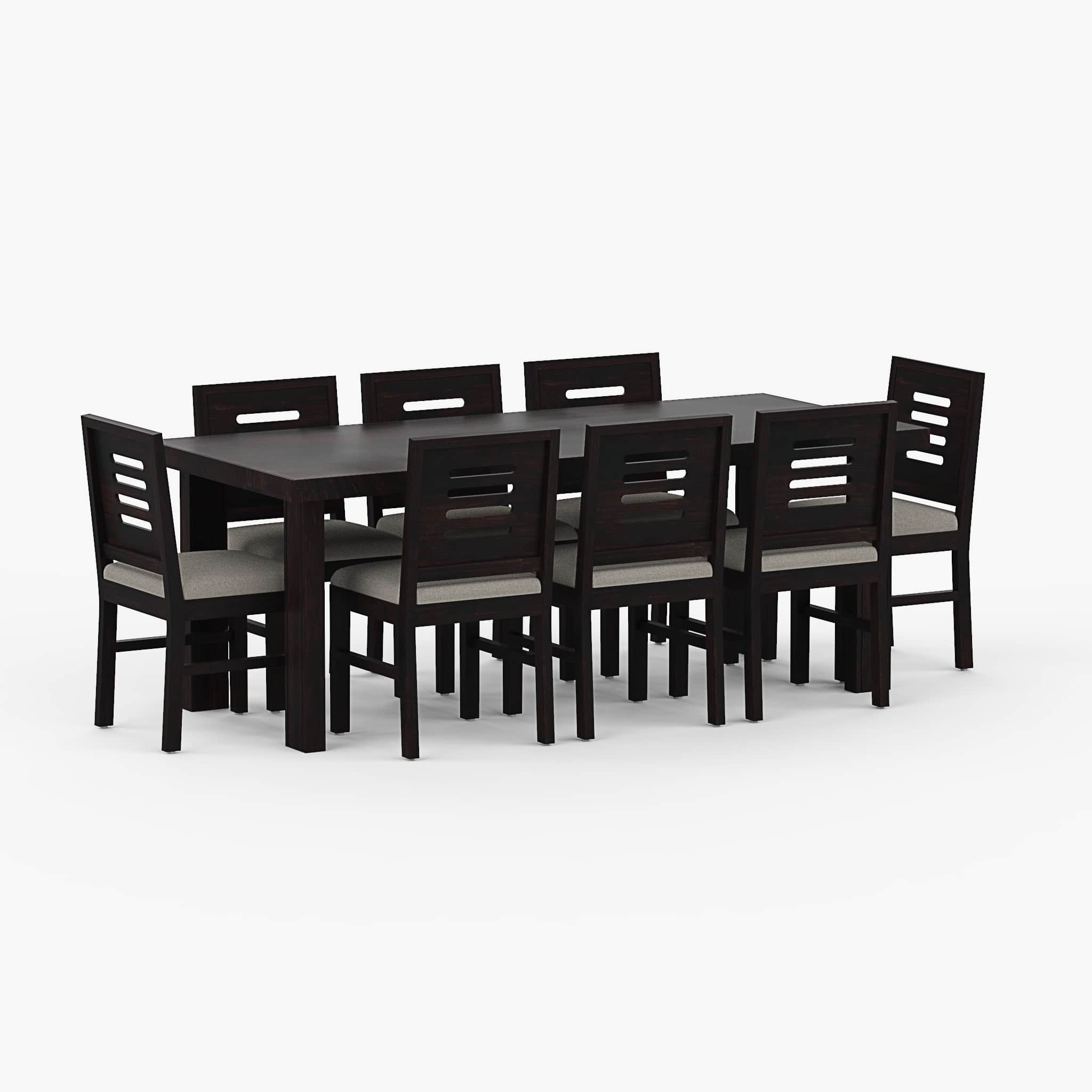 Premium Sheesham Wood Solid Wood 8 Seater Dining Set - bottom_view
