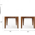 Pure Sheesham Solid Wood 2 Seater Dining Table Set - top_view