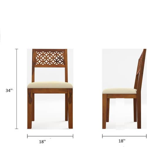 Pure Sheesham Solid Wood 2 Seater Dining Table Set