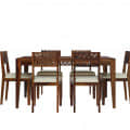 Sheesham Wood 6 Seater Dining Set - rear_view