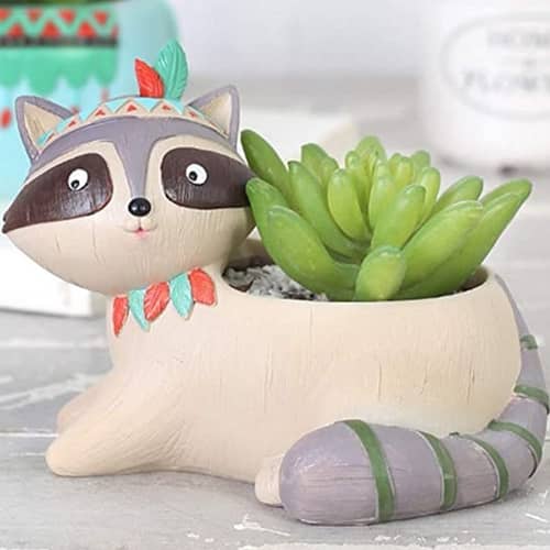 Cat resin Planter