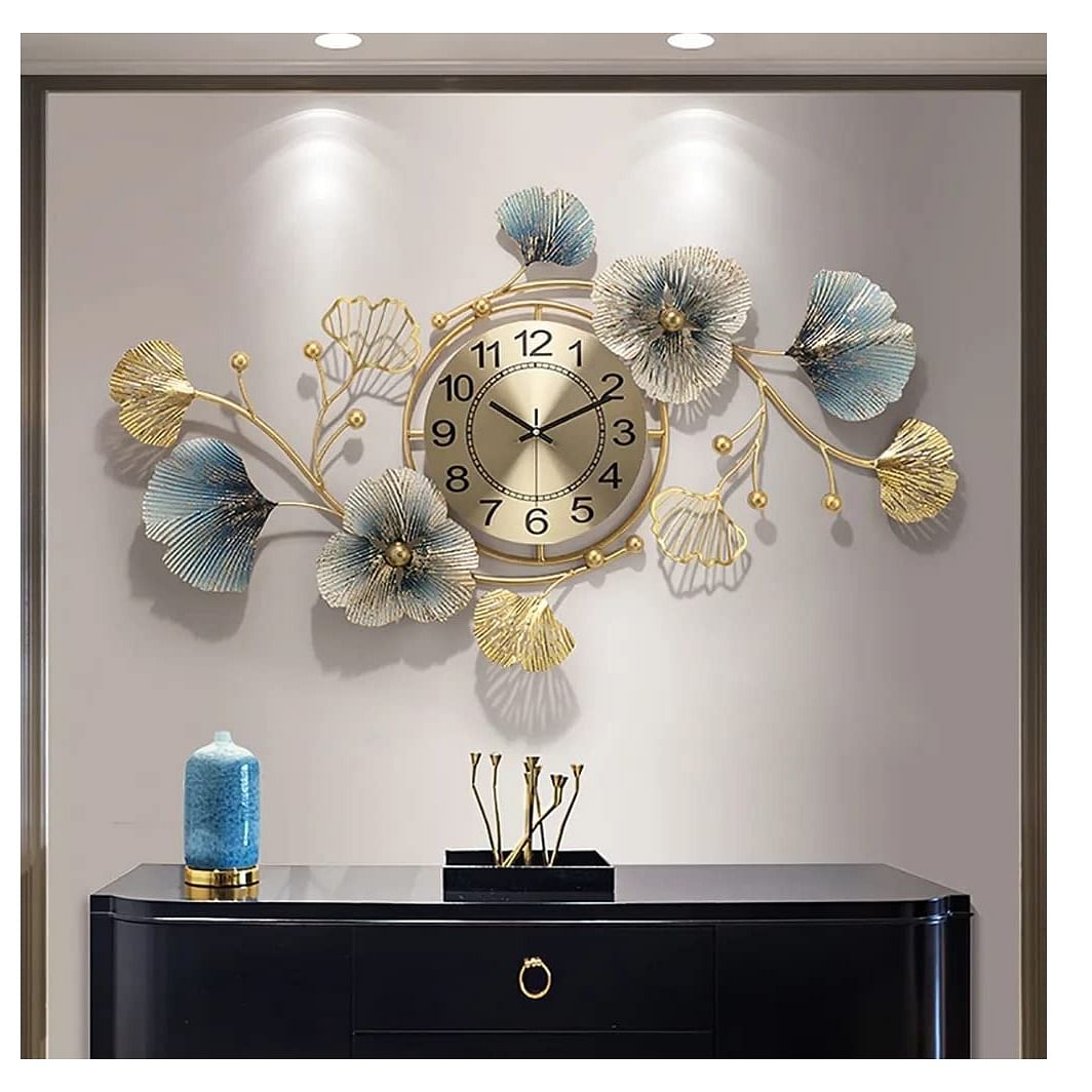 Webelkart Premium Plastic Designer Stones Ganesha Wall Clock for Home