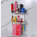Acrylic Double Shelf Rack 15' - left_view