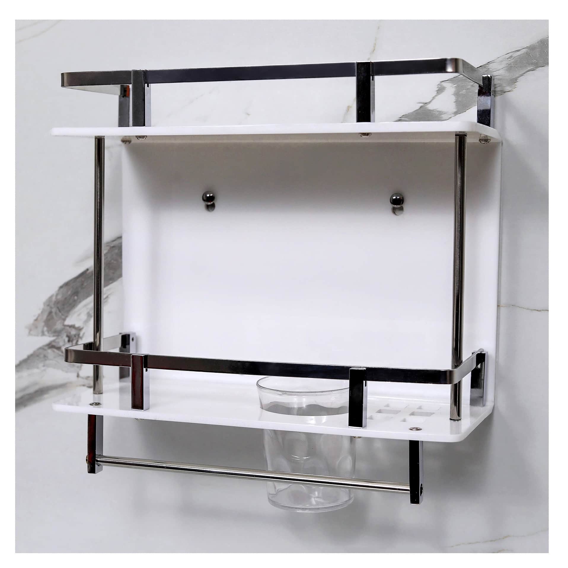 Acrylic Double Shelf Rack 15' - right_view