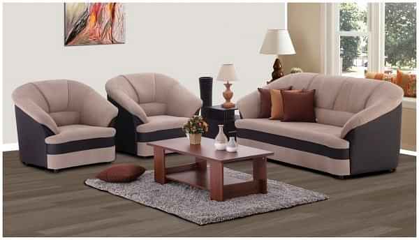 Nara 5 Seater Sofa Set in PVC Leather - photo