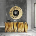 Creative golden centre table/Monochrome Gold Console - photo