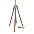 Antique Floor Fan With Brown Wooden Tripod Stand - rear_view