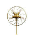 5 Light Antique Tripod Fan Floor Lamp with Bulb Stand - top_view