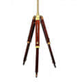5 Light Antique Tripod Fan Floor Lamp with Bulb Stand - rear_view