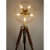 5 Light Antique Tripod Fan Floor Lamp with Bulb Stand - right_view
