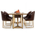 Modern Marble 6 Seater Dining Set - front_view