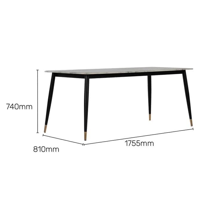 Marble 6 Seater Dinning Set - top_view