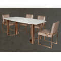 Marble Top Dining Set With 6 Chairs - front_view
