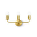 Sconce 3 Light With Golden Brush - front_view
