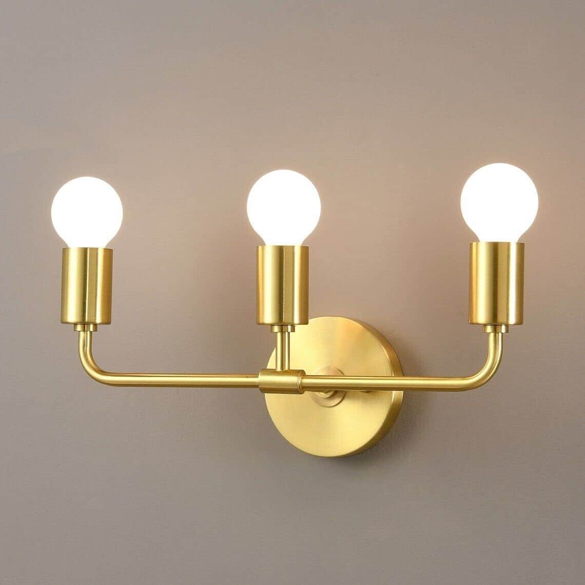 Sconce 3 Light With Golden Brush - top_view