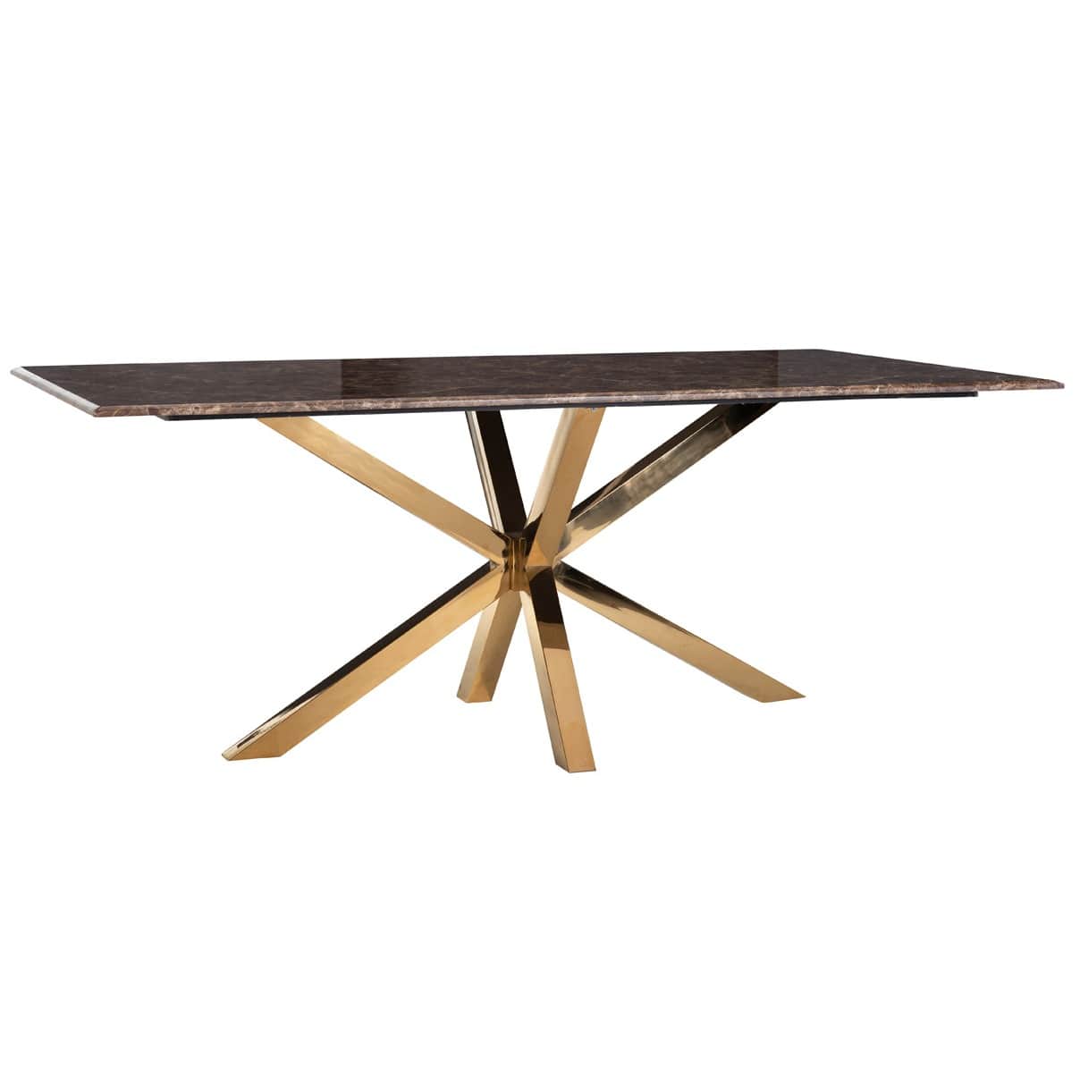 Zoetrope Luxurious Rectangular Marble Top Table - top_view
