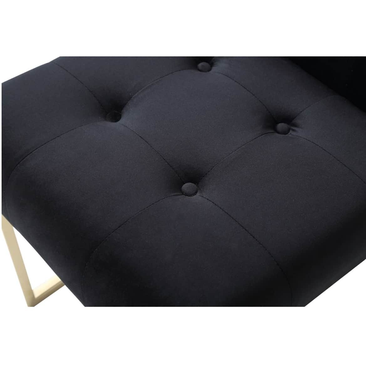 Modern Black Glass Dining Table Set With 6 Chair - rear_view