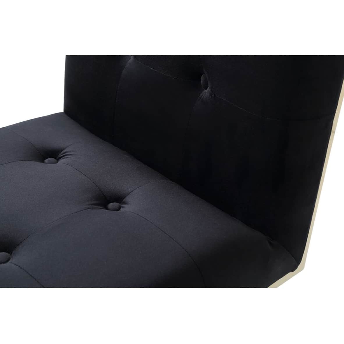 Modern Black Glass Dining Table Set With 6 Chair - right_view