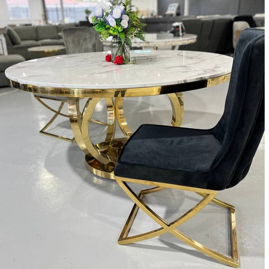 Boston Marble Dining Table & Chairs (2 Seater)