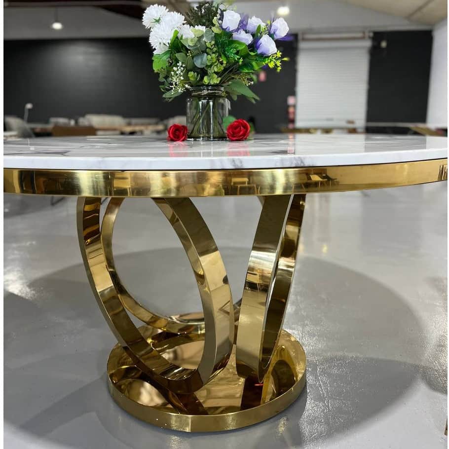 Boston Marble Dining Table & Chairs (2 Seater) - top_view