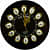 Kirby Roman Number Wooden Wall Clock - top_view