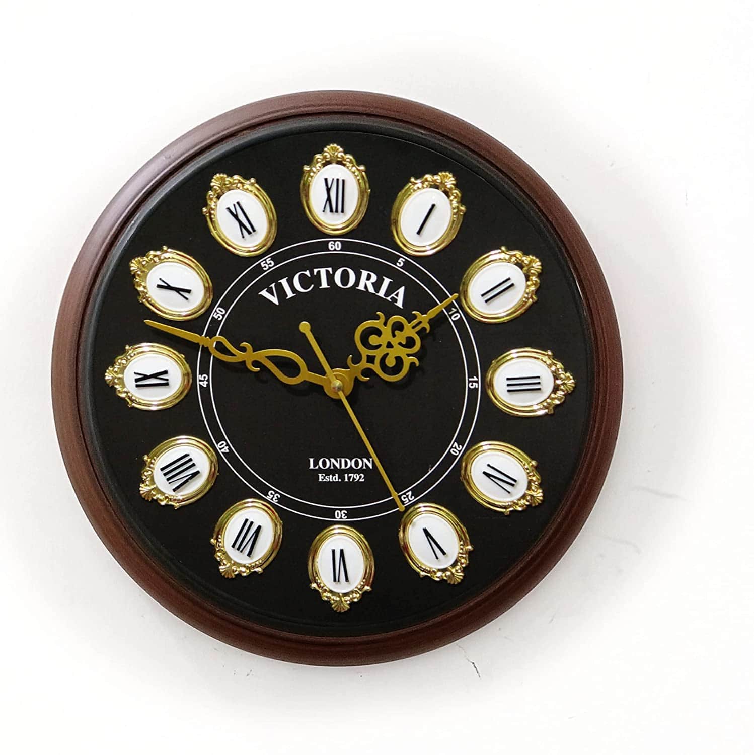 Kirby Roman Number Wooden Wall Clock - bottom_view