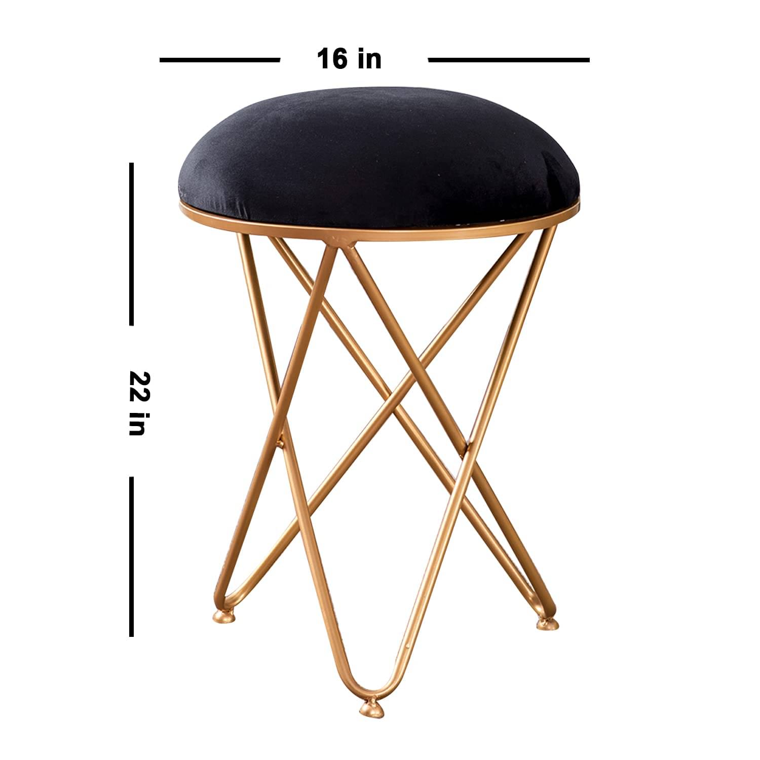 Varg Metallic Stool with Metalic Cross Legs