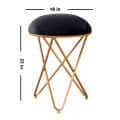 Varg Metallic Stool with Metalic Cross Legs - rear_view