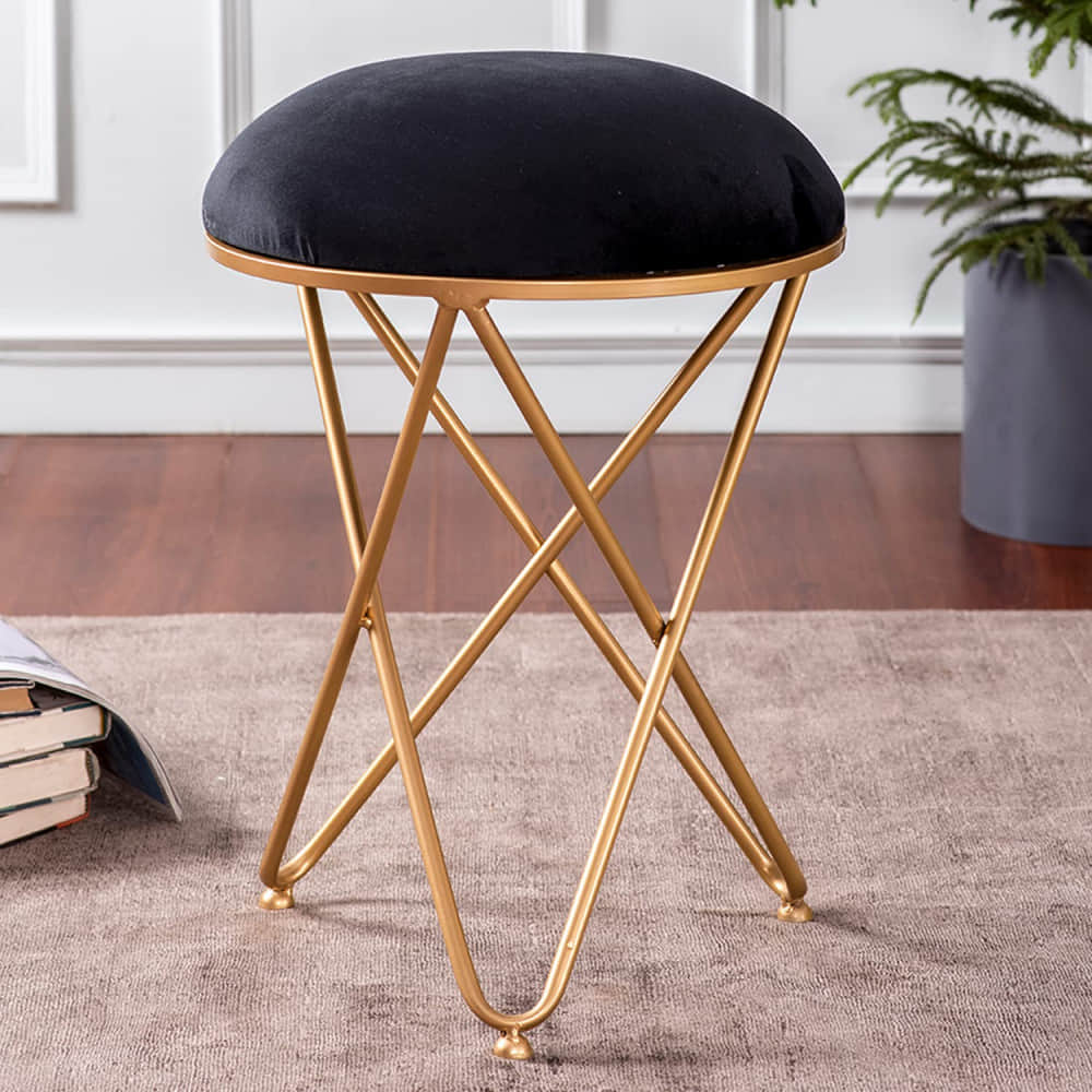Varg Metallic Stool with Metalic Cross Legs - photo