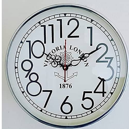 Retro White Wall Clock 12" Inch