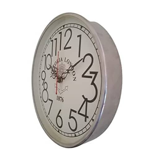 Retro White Wall Clock 12" Inch