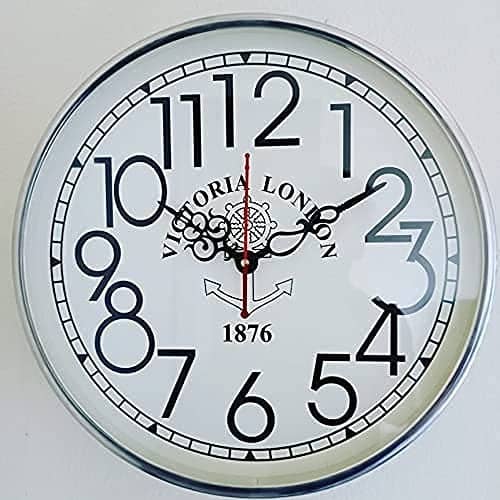 Retro White Wall Clock 12" Inch