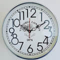 Retro White Wall Clock 12" Inch - rear_view