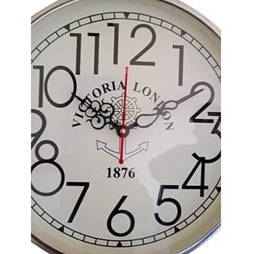Retro White Wall Clock 12" Inch