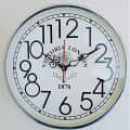 Retro White Wall Clock 12" Inch - bottom_view
