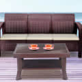 Rose Brown 6 Seater Sofa Set With Centre Table - top_view
