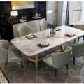 Denver Marble Dining Table With 6 Chairs - left_view