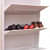 White Wall Mounted Metal shoe rack in 5 Shelves - top_view