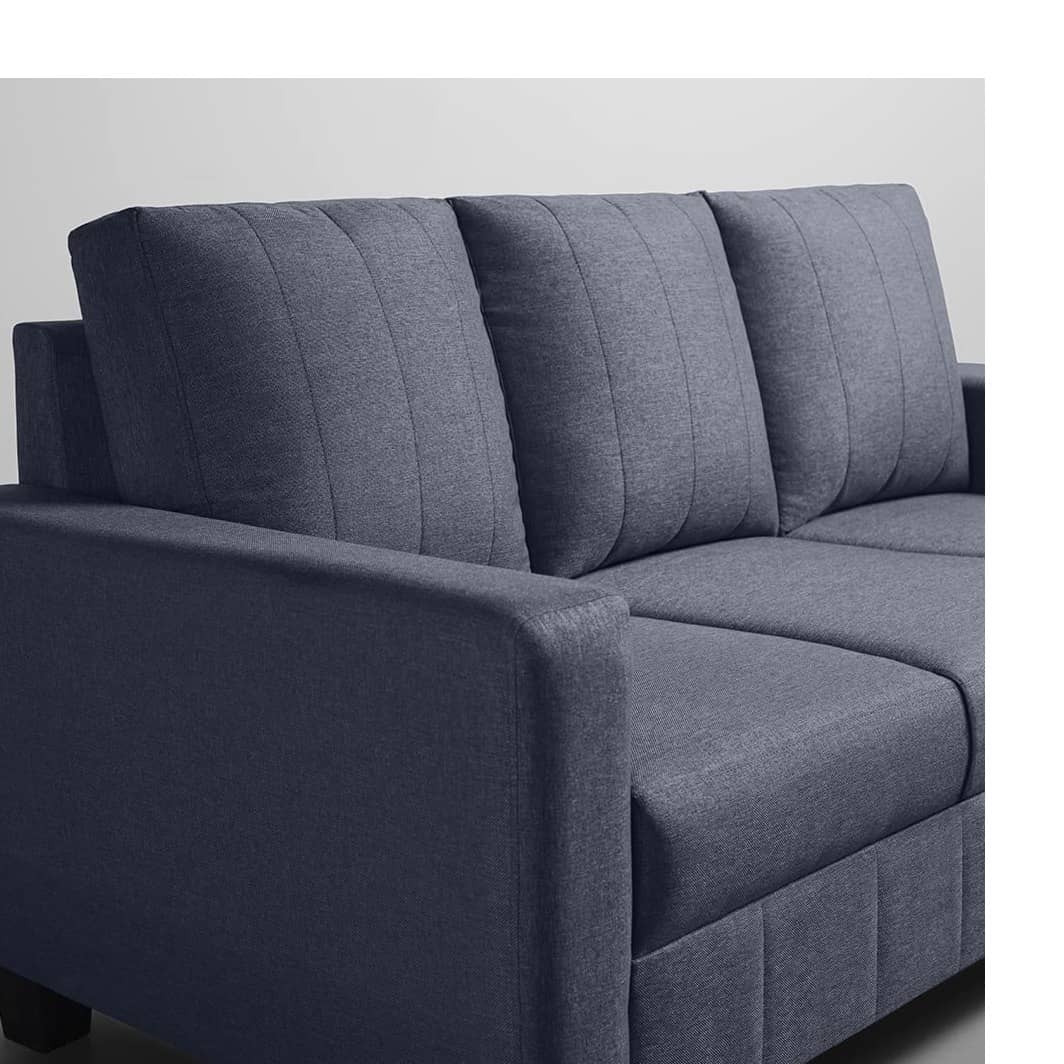 Antalya 3 Seater Sofa Set  In Ocean Blue Colour