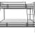 Twin-Over-Full Metal Gray Bunk Bed with Ladder - photo