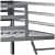 Twin-Over-Full Metal Gray Bunk Bed with Ladder - bottom_view