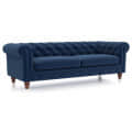 Ruwais Winchester Fabric Sofa (Cobalt Blue) - rear_view