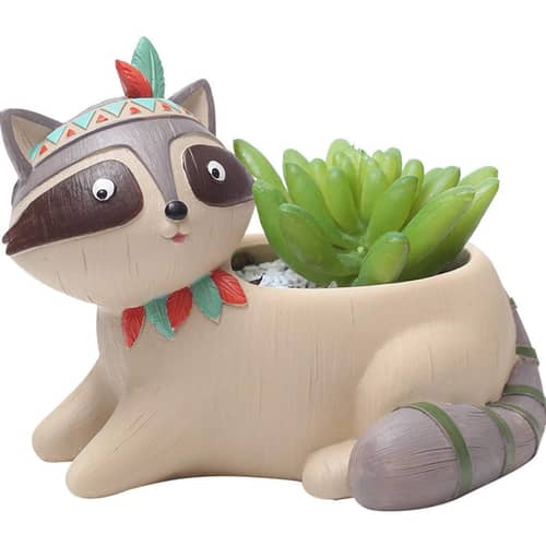 Cat resin Planter