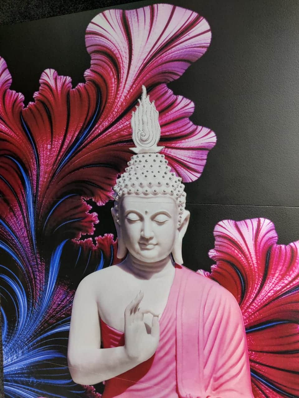 Buddha Ceramic Tile 12X8 Ft - rear_view